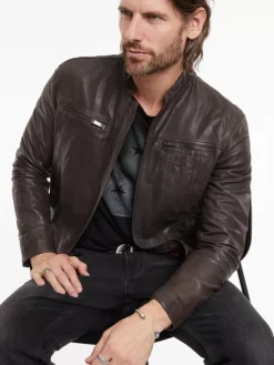BRANDO BAND COLLAR JACKET