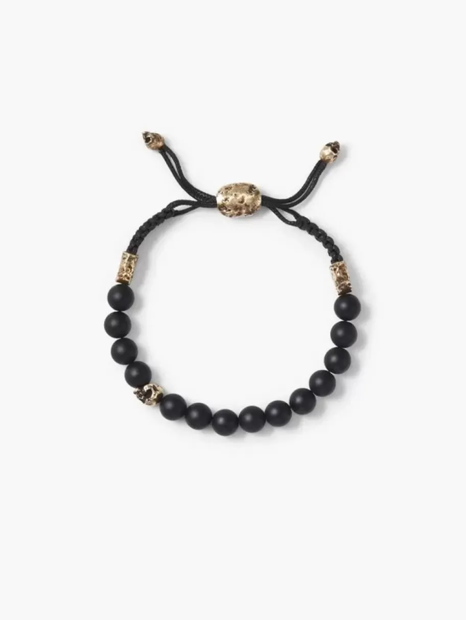 8MM BRASS SKULL WITH COLOR BEADS